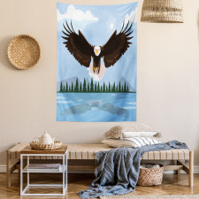 Landscape Illustration Art Tapestry