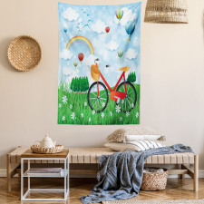 Spring Landscape with Bike Tapestry