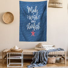 Nautical Text with Starfish Tapestry