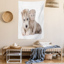 Cuddling Animals Tapestry