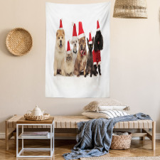 Team of Pets Panting Tapestry