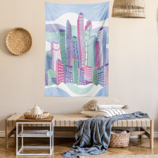 Funny Buildings in City Tapestry