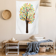 Autumnal Leaves Forest Flora Tapestry