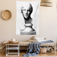 Woman Head Art Tapestry