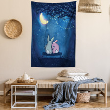 Rabbit Couple Art Tapestry