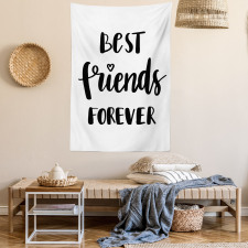 Monochrome Love Forever Tapestry