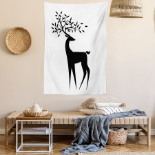 Abstract Reindeer Leaf Tapestry