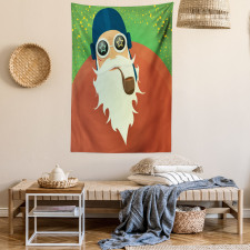 Funky Santa with Pipe Tapestry