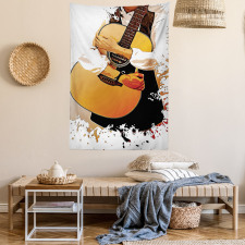 Man Holding a Guitar Tapestry