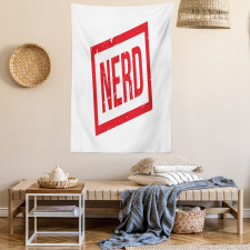 Nerd Wording Grunge Style Tapestry