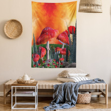 Clouds Leaves Poppies Tapestry