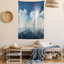 Fluffy Clouds Sunbeams Tapestry