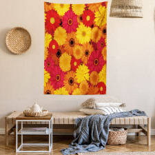 Warm Tones Flowers Tapestry