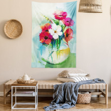 Flowers in a Vase Art Tapestry