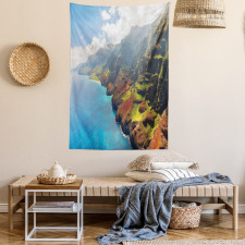 Island Sunshine Panorama Tapestry