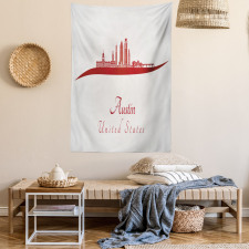 Calligraphic Modern Skyline Tapestry