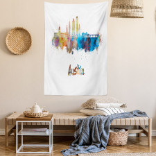 Typographic Paint Splatters Tapestry