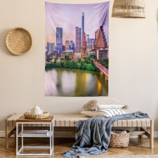 Urban Scene Image and River Tapestry