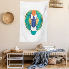 Scarab Holding Sun Tapestry