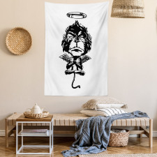 Angelic Monkey with Wings Tapestry