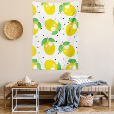 Cheery Citrus Fruits Art Tapestry