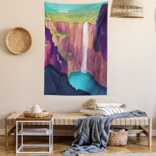 Rural Scene Waterfall Tapestry