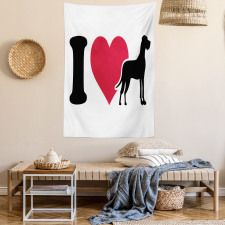 Classic Heart Dog Lover Tapestry