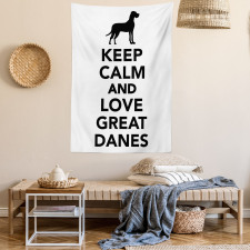 Keep Calm and Love Text Tapestry