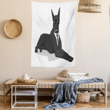 Humorous Dog in Suit Tapestry