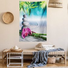 Spa Sand Orchid Flower Tapestry