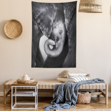 Elephant Mother and Baby Tapestry