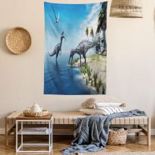 Wild Suchomimus Dinosaur Tapestry