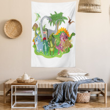 Cartoon Group Dinosaur Tapestry