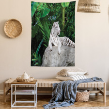 White Tiger in Jungle Tapestry