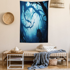 Night Forest Halloween Tapestry