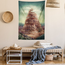 Tower Of Babel Clouds Tapestry