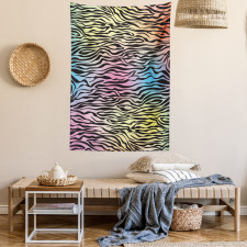 Colorful Wildlife Zebra Tapestry