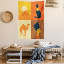 Camel Pyramids Tapestry