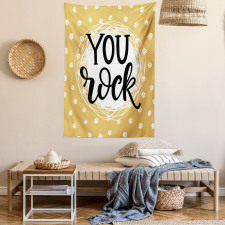 Scribble Circle Dots Art Tapestry