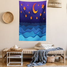 Paper Cut Style Sky Tapestry