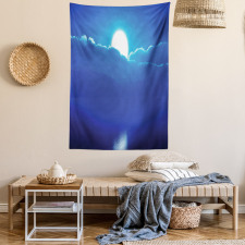 Moonlit Sky and Clouds Tapestry