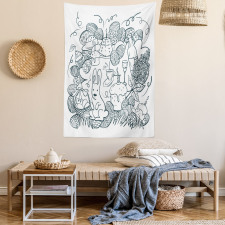 Monochrome Art Easter Tapestry