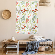 Abstract Modern Leaves Tapestry