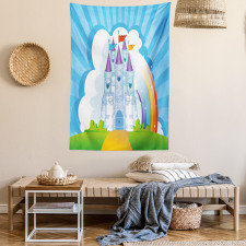 Rainbow Fortress Princess Tapestry