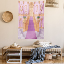 Palace Cartoon Interior Art Tapestry