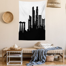 Urban Buildings Scene Tapestry