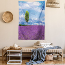 Lavender Field Tree Tapestry