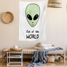 Out of This World UFO Being Tapestry