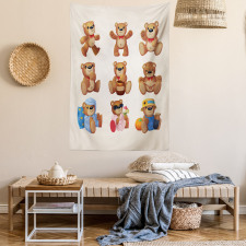 Teddy Bear Kids Design Tapestry
