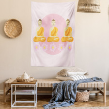 Lotus Flower Ethnic Art Tapestry